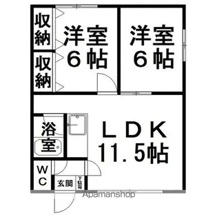 グリーンハイツ(末広町)【2階】の間取り