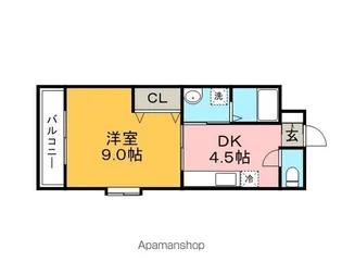 ベルセゾン【201号室】の間取り