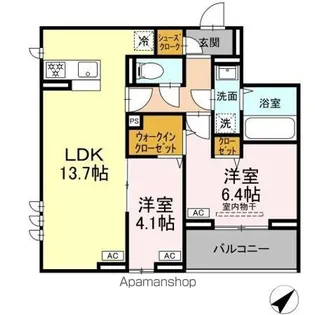 CLASSEUM都賀【2階】の間取り