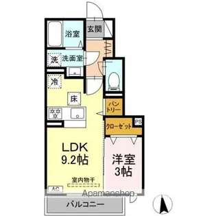 ヴィラクレストVII【1階】の間取り