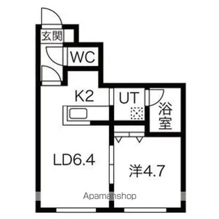 ブランノワール本郷通【2階】の間取り