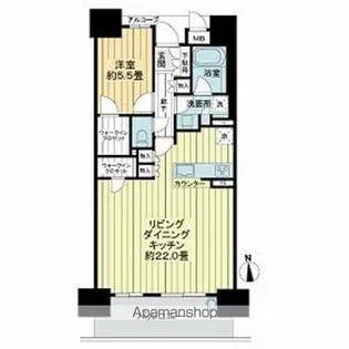 ジ・アーバネックスなんば【15階】の間取り