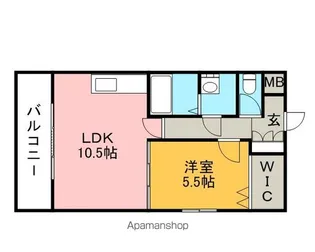 モントーレヒルズ東櫛原【5階】の間取り