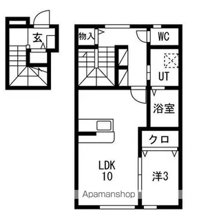 ヴァンクール鶴岡【205号室】の間取り