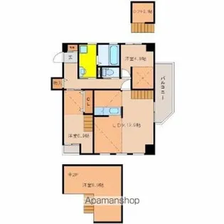 レスペランス船塚【601号室】の間取り