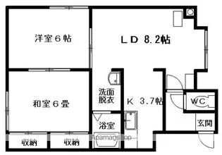 コーポツネマル【102号室】の間取り