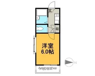 沼北第二【201号室】の間取り