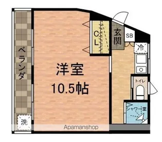 ハイツ光彩【201号室】の間取り