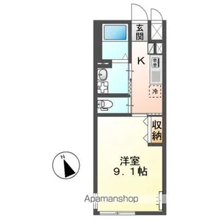 メゾンボナール M【2階】の間取り