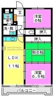 ハイムあかしや【6階】の間取り