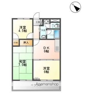 グランシャルマン通町【105号室】の間取り
