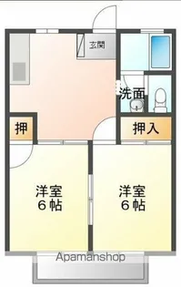 ハイツマルヤマ Ⅰ【102号室】の間取り