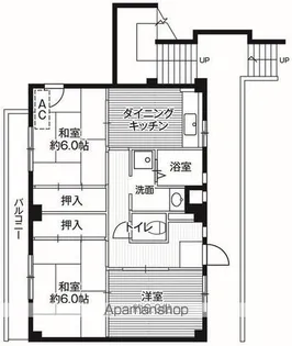 ビレッジハウス串崎2号棟【2階】の間取り