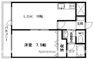 メゾンシャルム【1206号室】の間取り