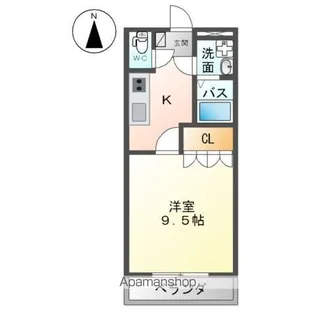 ハーモニーハイツM【102号室】の間取り