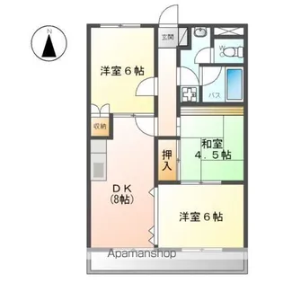 イーストピアはなみずき【2階】の間取り
