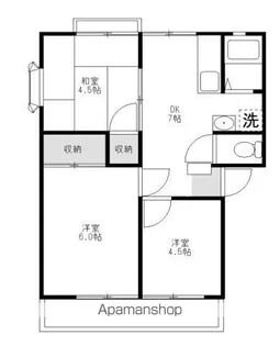 シャンピア【201号室号室】の間取り