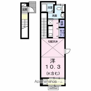 東京都日野市神明3丁目【アパート】の間取り