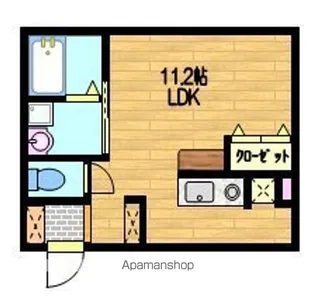 コンフォート駅前A【202号室】の間取り
