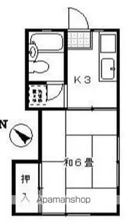 コーポホワイトコスモス【2階】の間取り