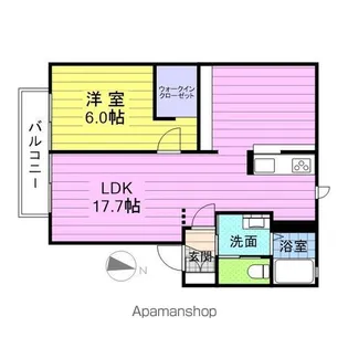 テイスティ壱番館【102号室】の間取り