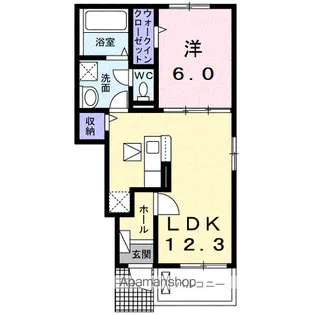 ベルメゾンW・Ⅰ【1階】の間取り