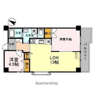 アベニールクニヤ【1階】の間取り