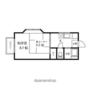 コーポパル【201号室】の間取り
