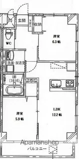 シーテラス【2階】の間取り