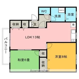 セジュール幸Ⅱ【1階】の間取り