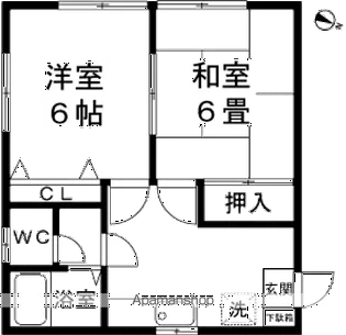 サンライズ・コーポ【1階】の間取り