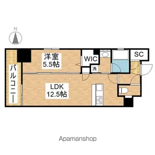 M’S ARK HISAYA−ODORI「エムズアーク久屋大通」【405号室】の間取り