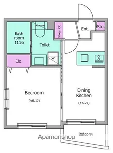 レジディア世田谷若林【1階】の間取り