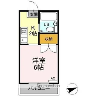 ジュネス昭島【1階】の間取り