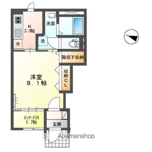 エスポワール六丁の目【1階】の間取り