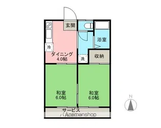 台ハイツA【A203号室】の間取り