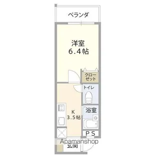 ポルトペ【305号室】の間取り