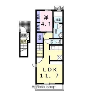 プラシード美南【2階】の間取り