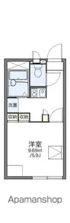 レオパレスみずほセカンド【2階】の間取り
