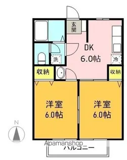 サンビレッジC棟【2階】の間取り