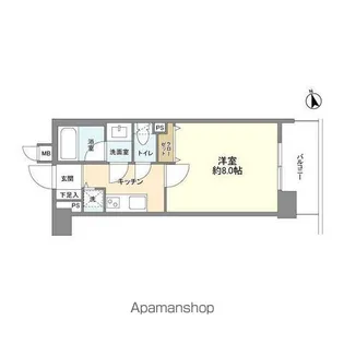ビューネ渋谷桜丘【2階】の間取り