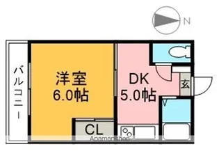 新井コーポ【3階】の間取り