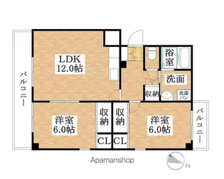 レジデンス味美【401号室】の間取り