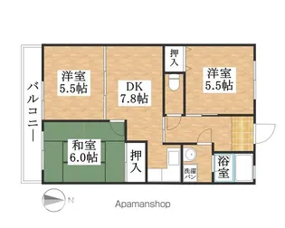 森彦第三コーポラス【301号室】の間取り