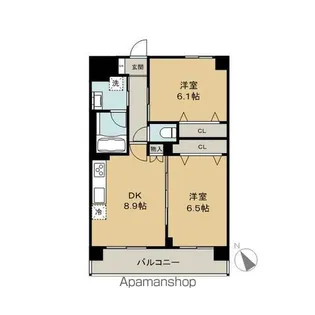 マリンルージュ浦安【4階】の間取り