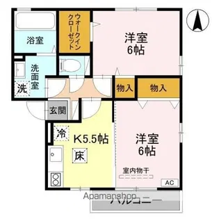 アニマート市野々【1階】の間取り