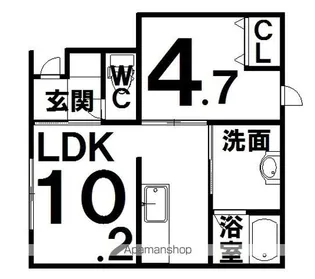 フォレスト白樺【202号室】の間取り