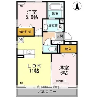 ウエスト ヴィレッジⅠ【3階】の間取り