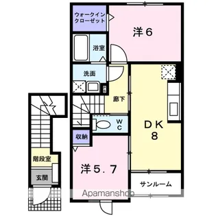 サンリットビュー・コヤマⅡ【2階】の間取り
