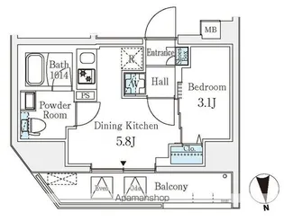 クラリティア文京湯島【3階】の間取り
